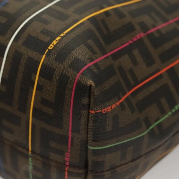 FENDI Zucca Canvas Tote Bag Brown Black Auth 136151 - Picture 4 of 16